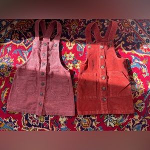 2 TODDLER CORDUROY JUMPERS